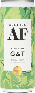 Curious AF Gin & Tonic Cucumber 0% 250ml (4 Pack)