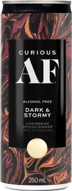 Curious AF Dark & Stormy 0% 250ml (4 Pack)