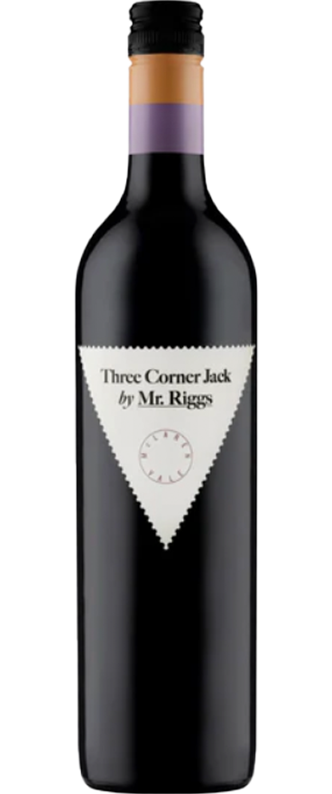 Label Damaged Mr Riggs Three Corner Jack Shiraz Cabernet Merlot 2019