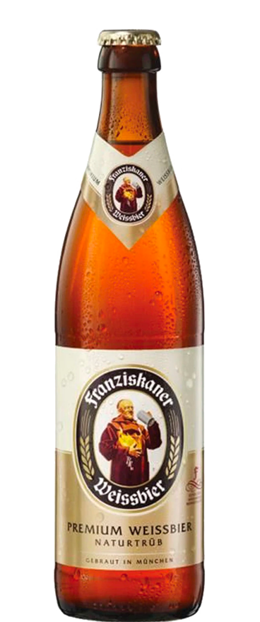 SHORT-DATED Franziskaner Hefe Weissbier Naturtrüb (20 x 500ml Bottles) BB:08/09/2024