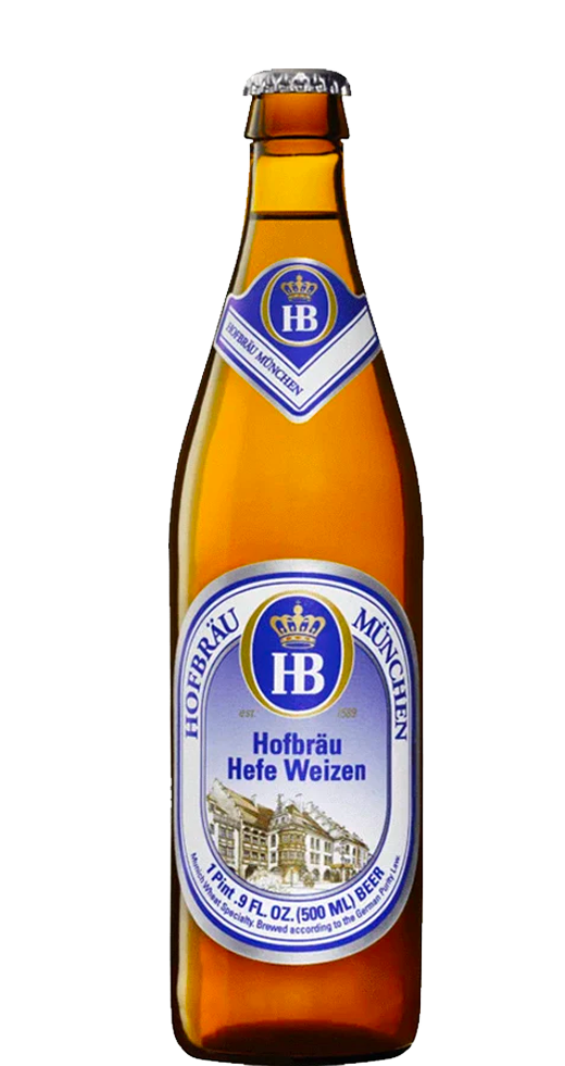 SHORT-DATED Hofbrau Hefeweizen (20 x 500ml Bottles) BB: 30/08/2024